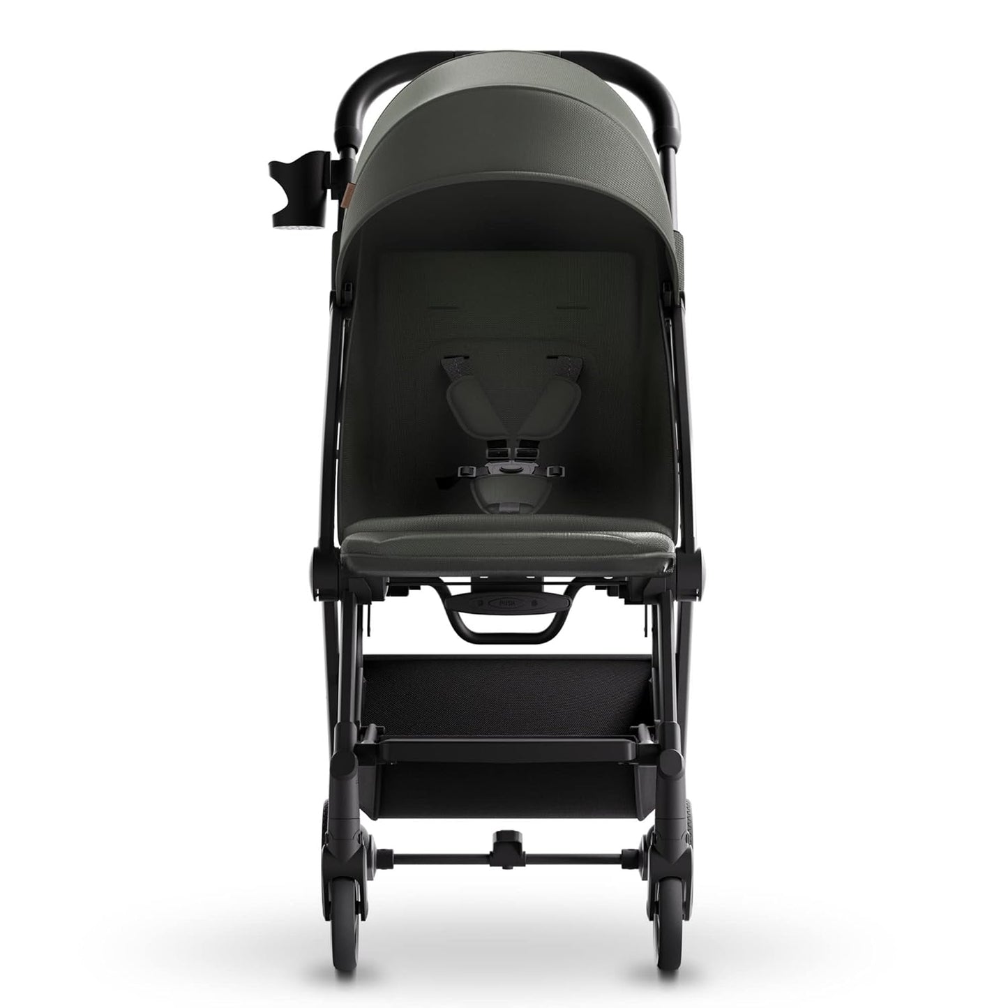 Mompush Lithe V2 Lightweight Travel Stroller, Compact Foldable Baby Stroller with Travel Bag, One-Hand Fold Stroller, Snack Tray, Mechanical Recline Seat, Airplane-Ready, UPF 50+ Canopy & Rain Cover