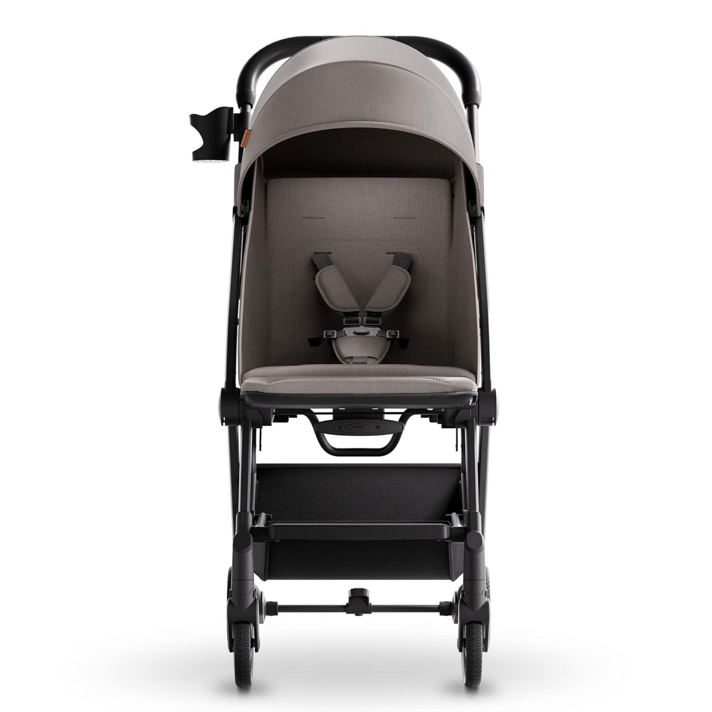 Mompush Lithe V2 Lightweight Travel Stroller, Compact Foldable Baby Stroller with Travel Bag, One-Hand Fold Stroller, Snack Tray, Mechanical Recline Seat, Airplane-Ready, UPF 50+ Canopy & Rain Cover
