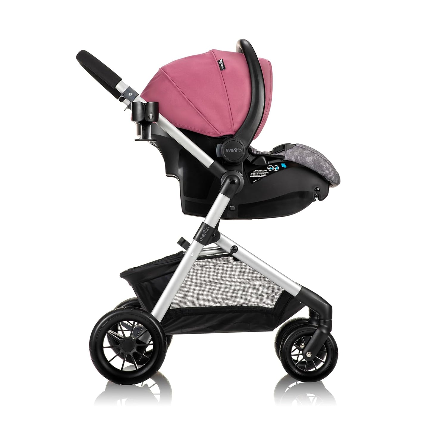 Evenflo Pivot Modular Travel System with LiteMax Infant Car Seat (Casual Gray)