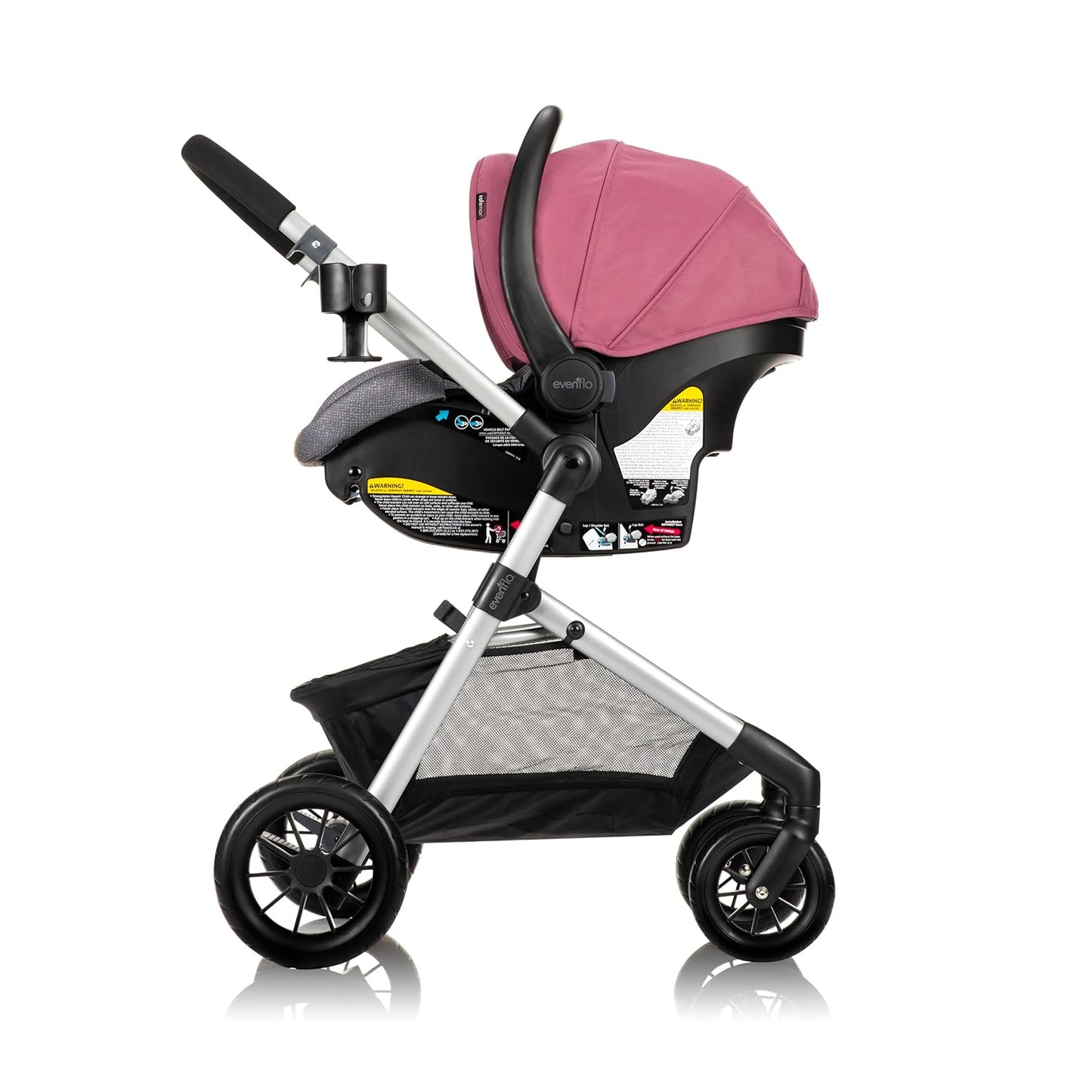 Evenflo Pivot Modular Travel System with LiteMax Infant Car Seat (Casual Gray)