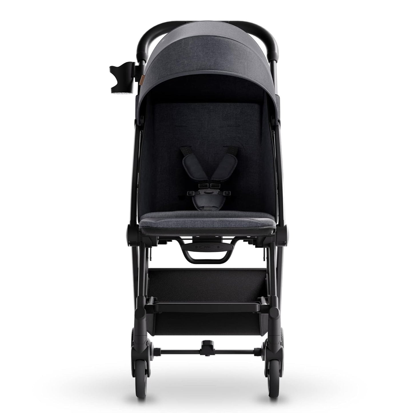 Mompush Lithe V2 Lightweight Travel Stroller, Compact Foldable Baby Stroller with Travel Bag, One-Hand Fold Stroller, Snack Tray, Mechanical Recline Seat, Airplane-Ready, UPF 50+ Canopy & Rain Cover