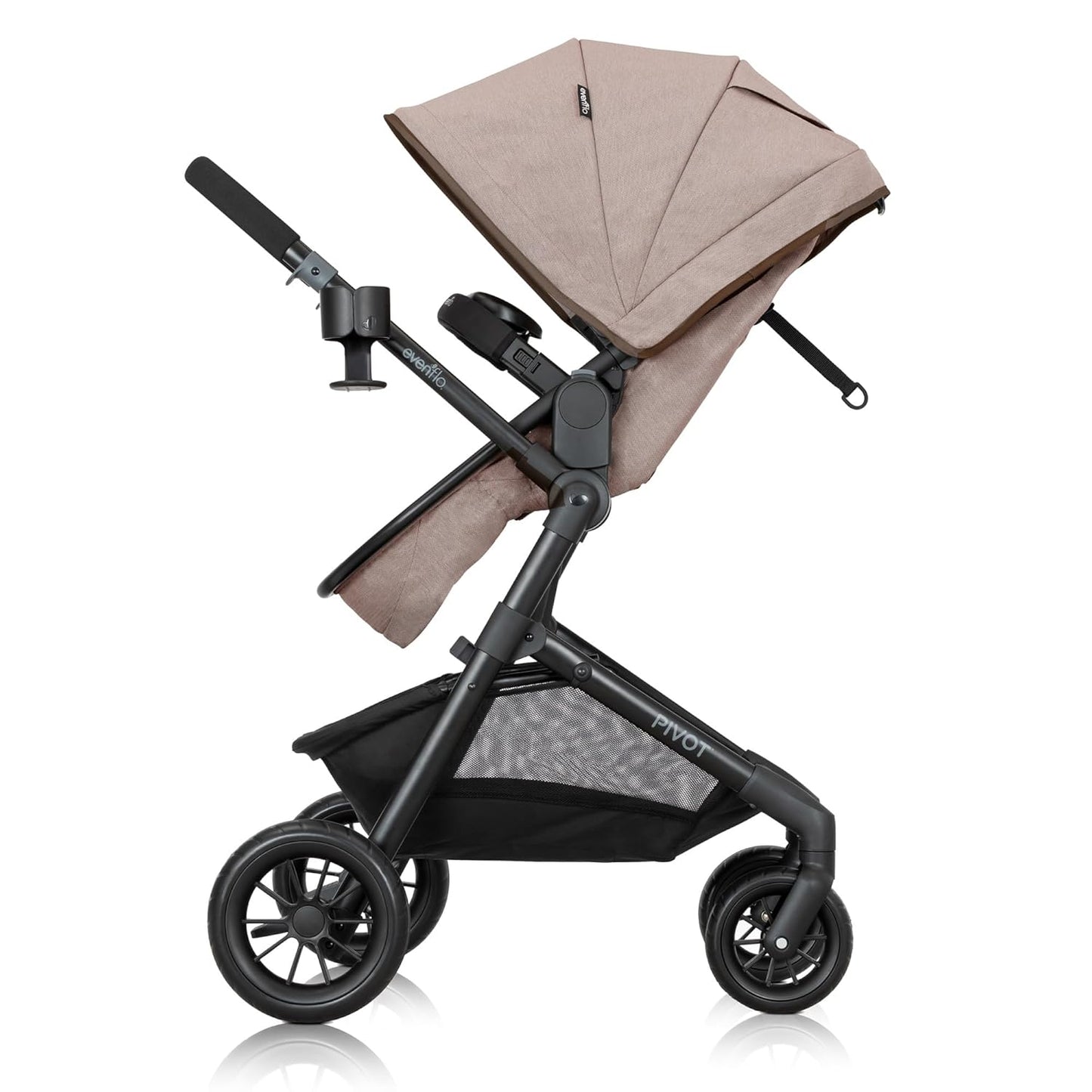 Evenflo Pivot Modular Travel System with LiteMax Infant Car Seat (Casual Gray)