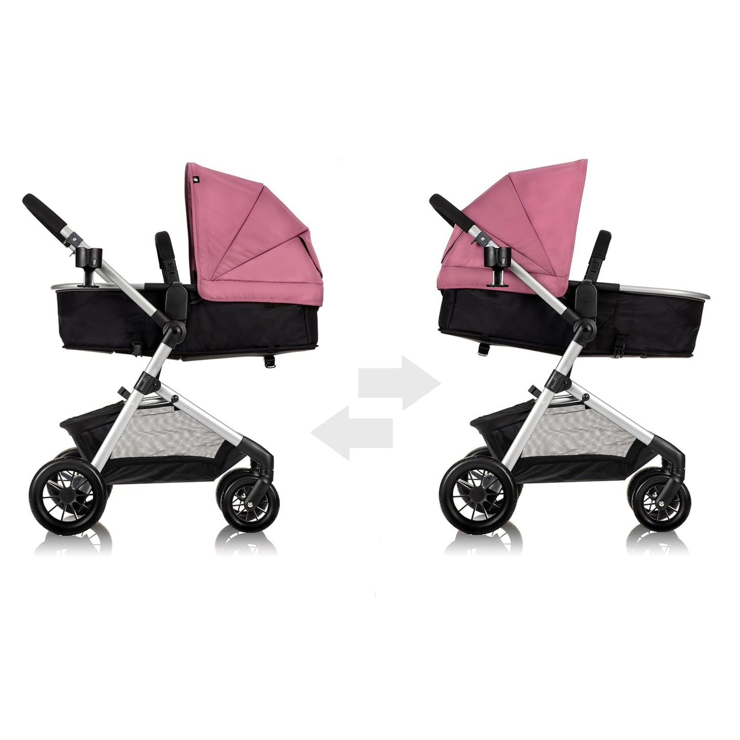 Evenflo Pivot Modular Travel System with LiteMax Infant Car Seat (Casual Gray)