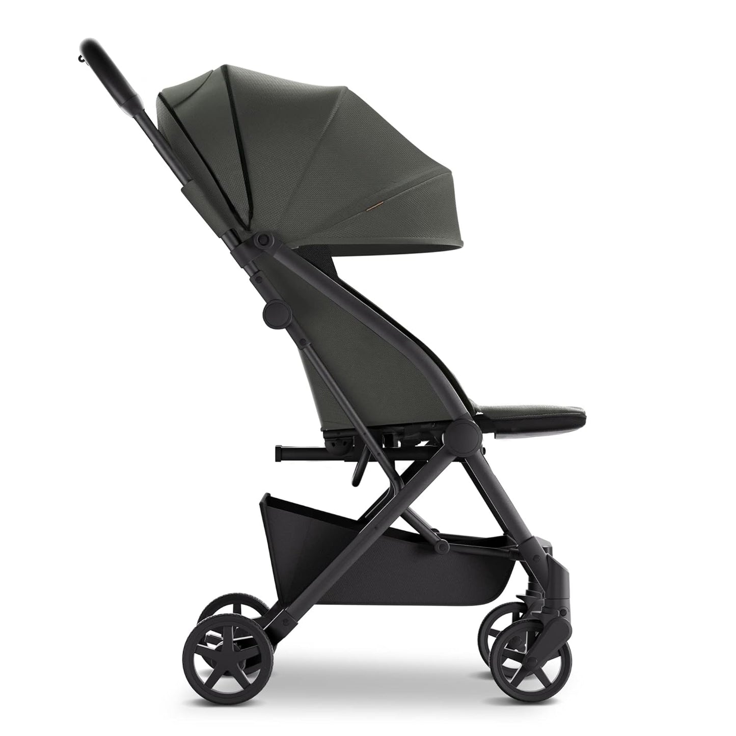 Mompush Lithe V2 Lightweight Travel Stroller, Compact Foldable Baby Stroller with Travel Bag, One-Hand Fold Stroller, Snack Tray, Mechanical Recline Seat, Airplane-Ready, UPF 50+ Canopy & Rain Cover