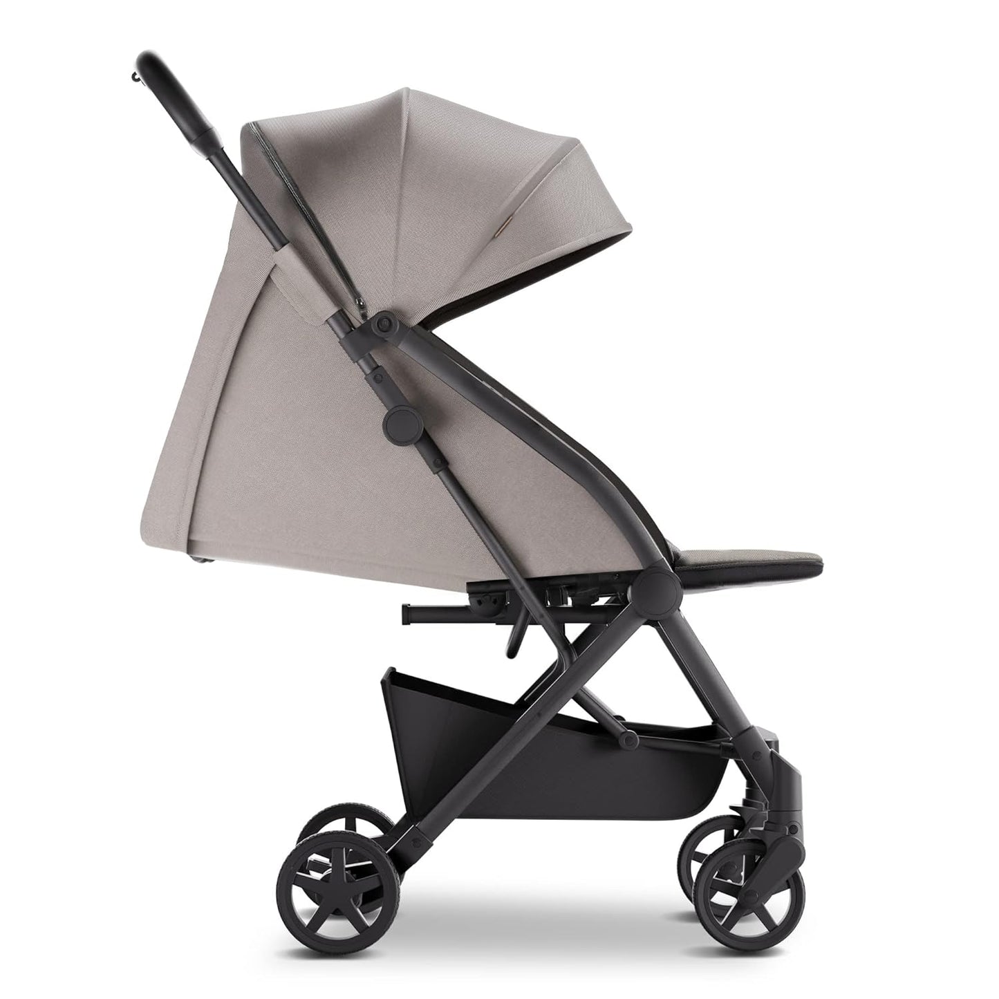 Mompush Lithe V2 Lightweight Travel Stroller, Compact Foldable Baby Stroller with Travel Bag, One-Hand Fold Stroller, Snack Tray, Mechanical Recline Seat, Airplane-Ready, UPF 50+ Canopy & Rain Cover