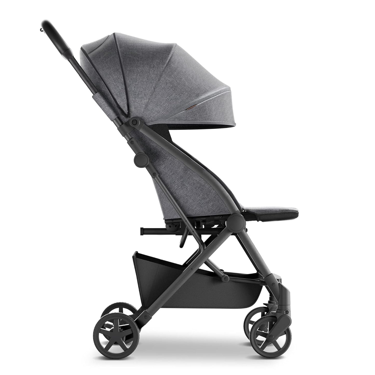 Mompush Lithe V2 Lightweight Travel Stroller, Compact Foldable Baby Stroller with Travel Bag, One-Hand Fold Stroller, Snack Tray, Mechanical Recline Seat, Airplane-Ready, UPF 50+ Canopy & Rain Cover