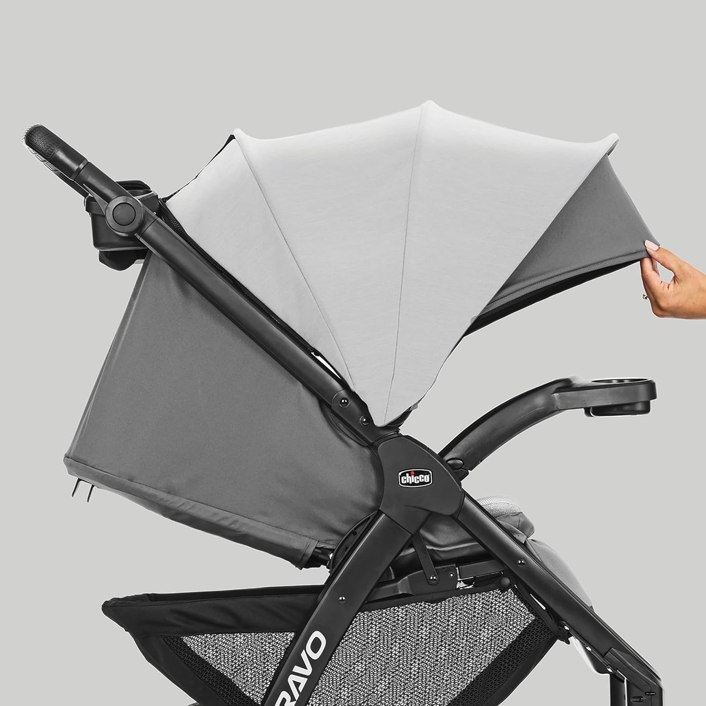 Chicco Bravo 3-in-1 Trio Travel System, Bravo Quick-Fold Stroller with KeyFit 30 Infant Car Seat and Base, Car Seat and Stroller Combo | Camden/Black