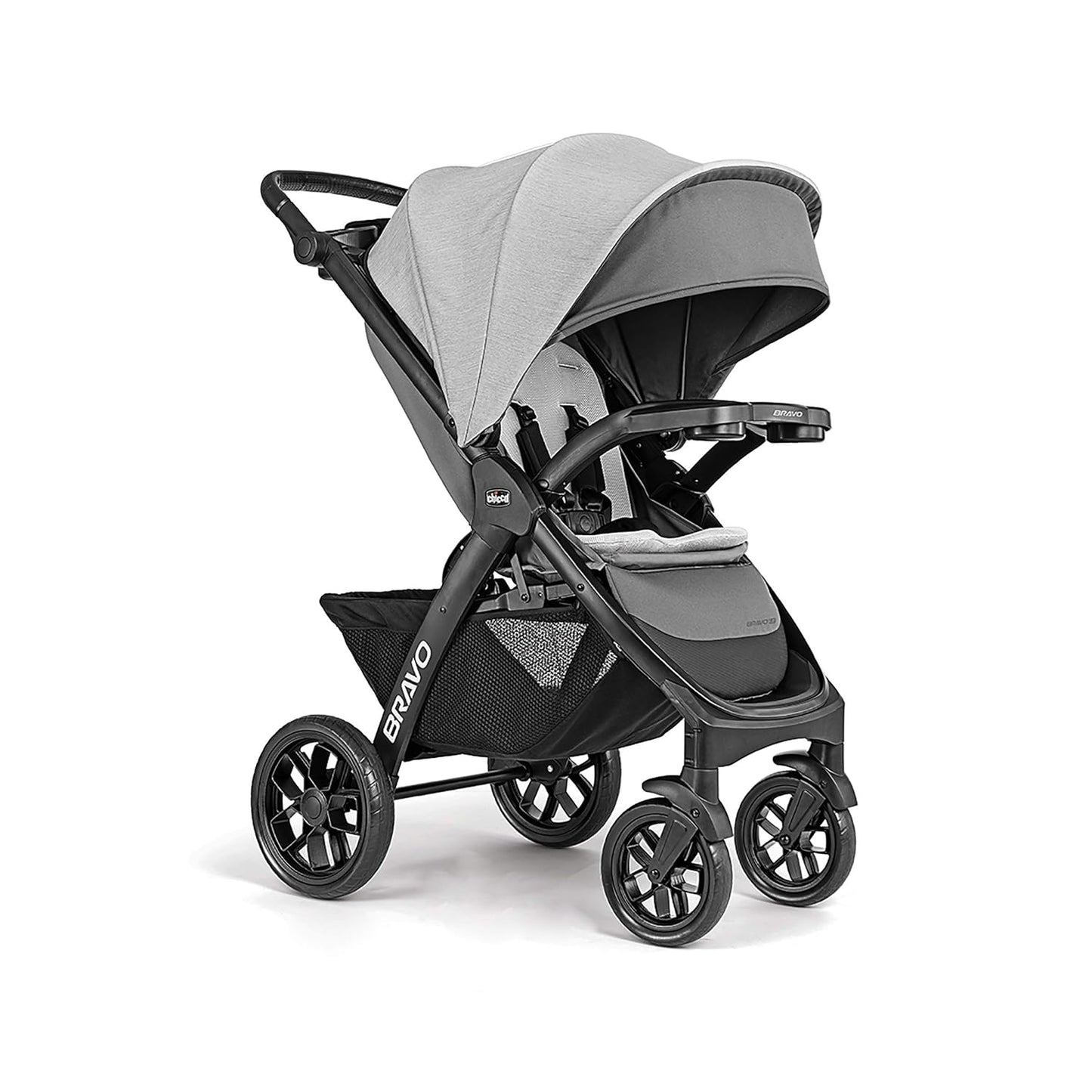 Chicco Bravo 3-in-1 Trio Travel System, Bravo Quick-Fold Stroller with KeyFit 30 Infant Car Seat and Base, Car Seat and Stroller Combo | Camden/Black