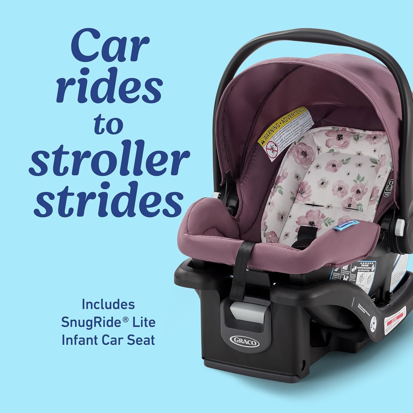 Graco Verb Travel System | Includes Verb Stroller and SnugRide 30 Infant Car Seat, Merrick | Stroller and Carseat Combo