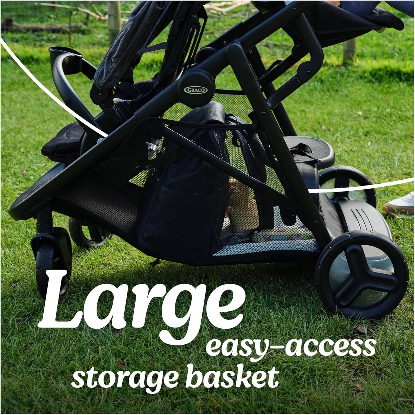 Graco Ready2Grow LX 2.0 Double Stroller Features Bench Seat and Standing Platform Options, Clark