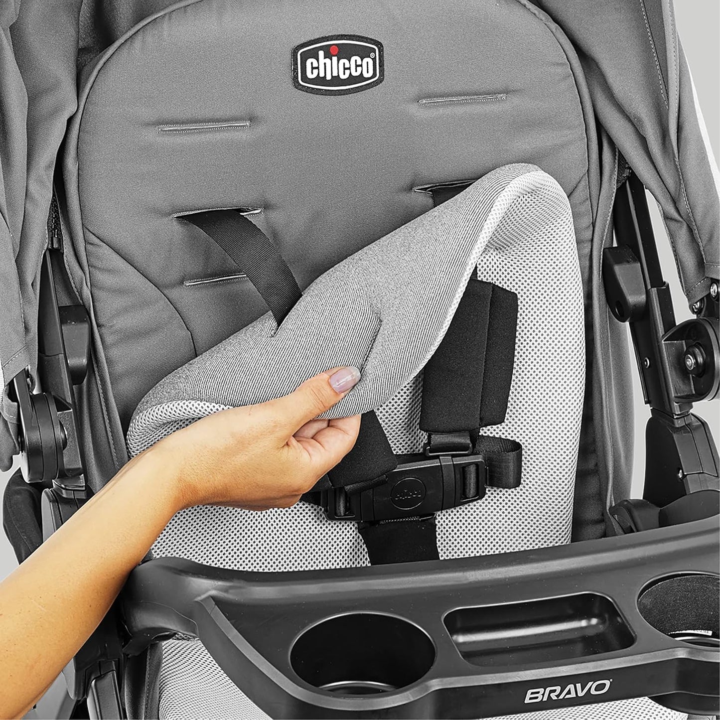 Chicco Bravo 3-in-1 Trio Travel System, Bravo Quick-Fold Stroller with KeyFit 30 Infant Car Seat and Base, Car Seat and Stroller Combo | Camden/Black