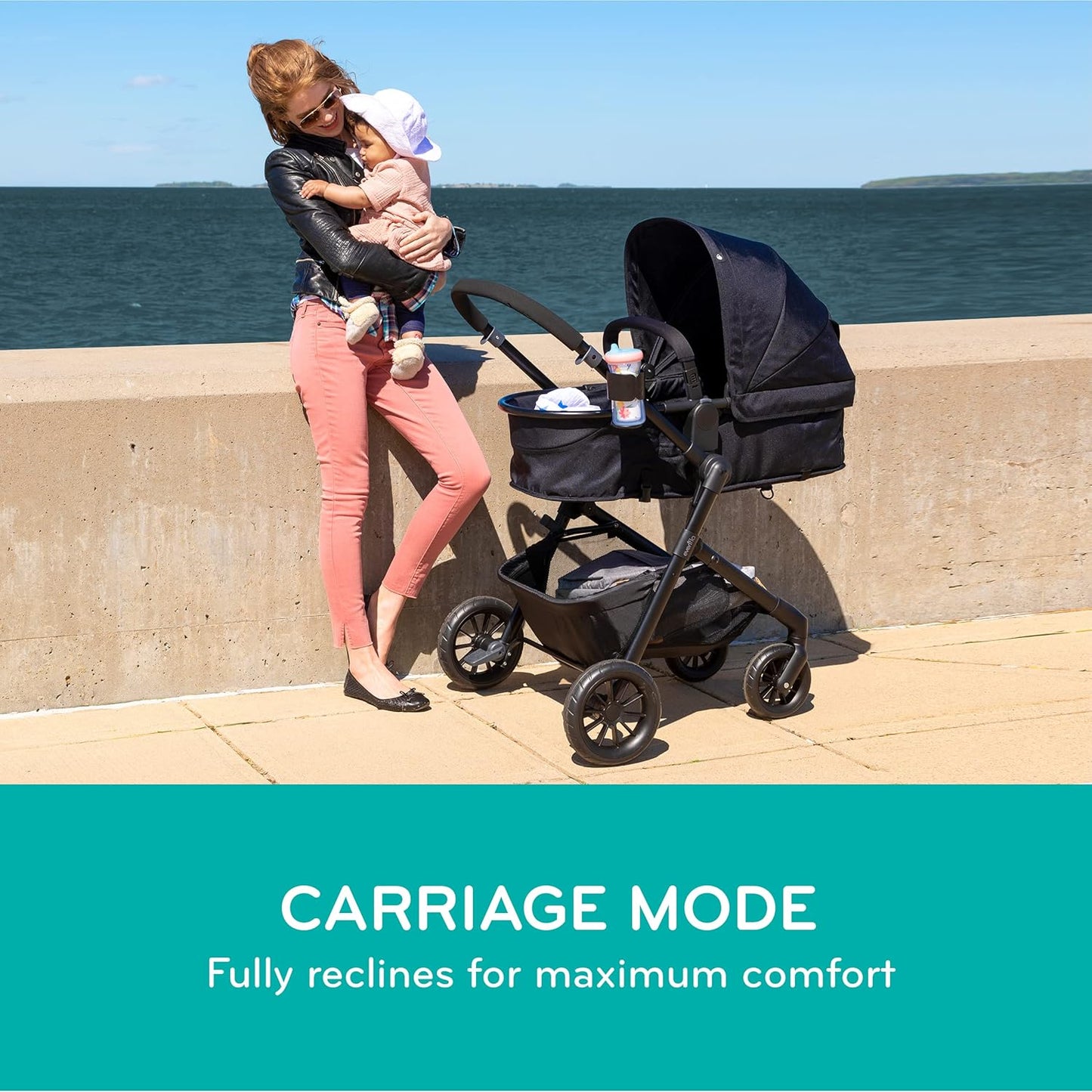 Evenflo Pivot Modular Travel System with LiteMax Infant Car Seat (Casual Gray)