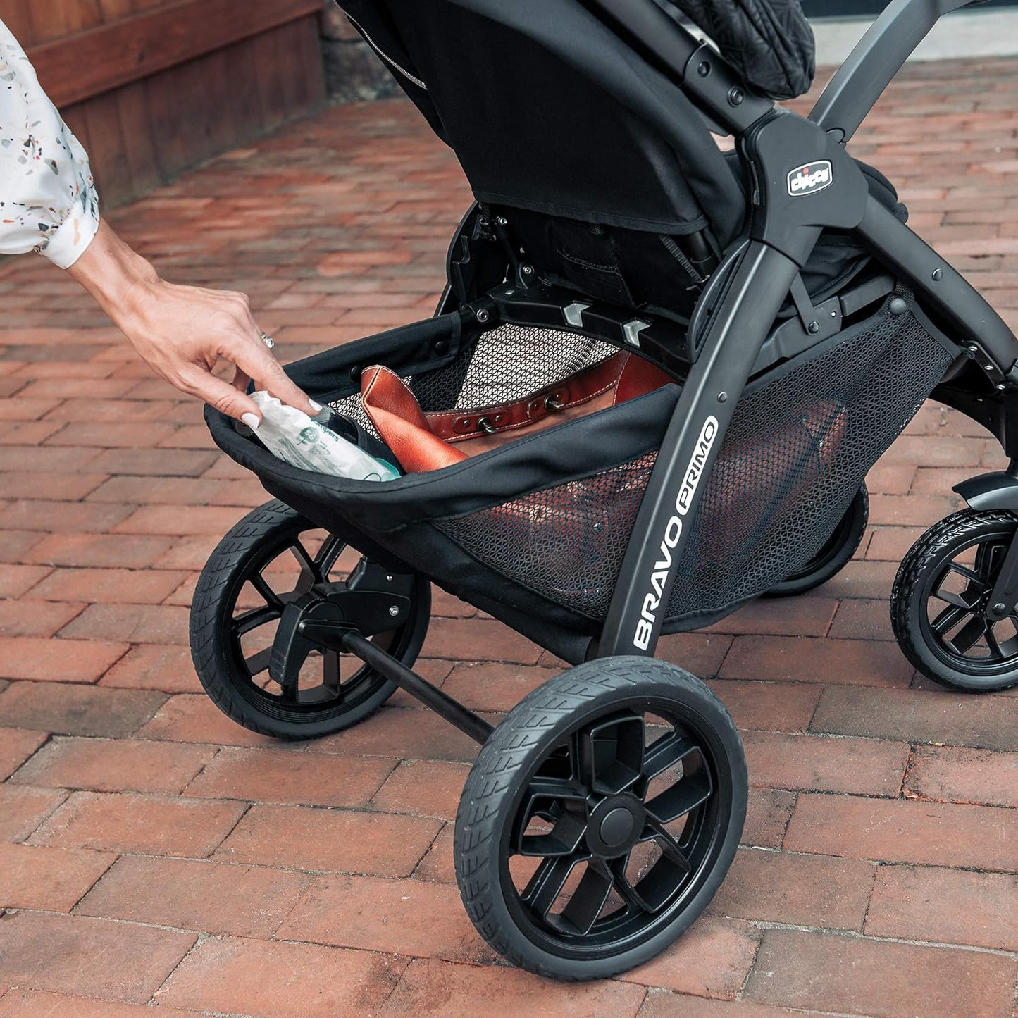 Chicco Bravo 3-in-1 Trio Travel System, Bravo Quick-Fold Stroller with KeyFit 30 Infant Car Seat and Base, Car Seat and Stroller Combo | Camden/Black