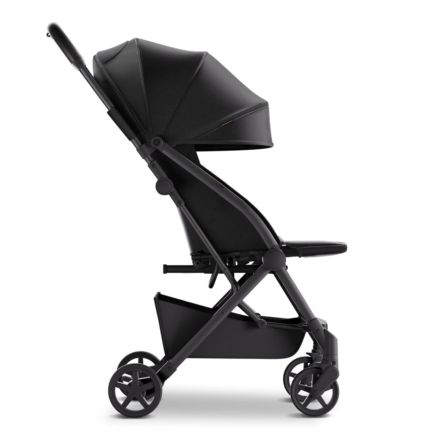 Mompush Lithe V2 Lightweight Travel Stroller, Compact Foldable Baby Stroller with Travel Bag, One-Hand Fold Stroller, Snack Tray, Mechanical Recline Seat, Airplane-Ready, UPF 50+ Canopy & Rain Cover