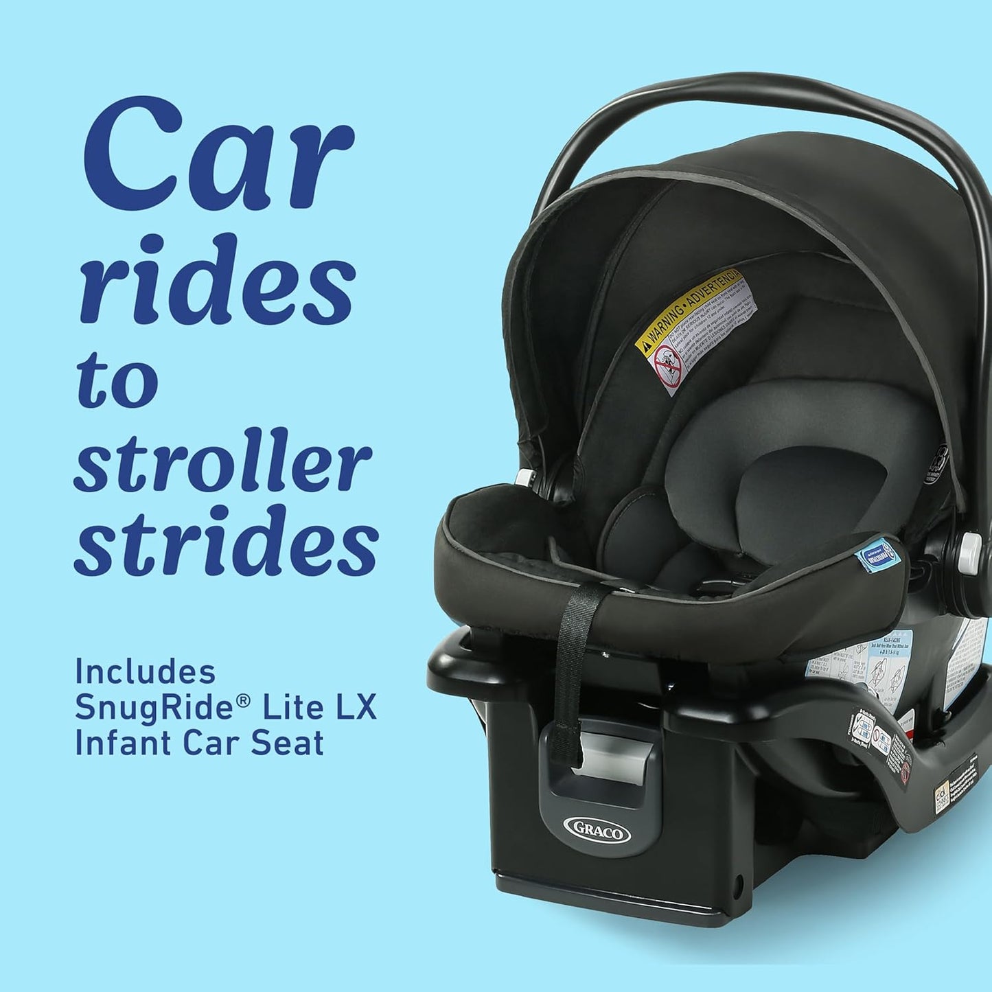 Graco Modes Pramette Travel System | Stroller & Car Seat Combo | 3-in-1 Stroller Modes | Includes Graco SnugRide 35 Infant Car Seat | Ellington