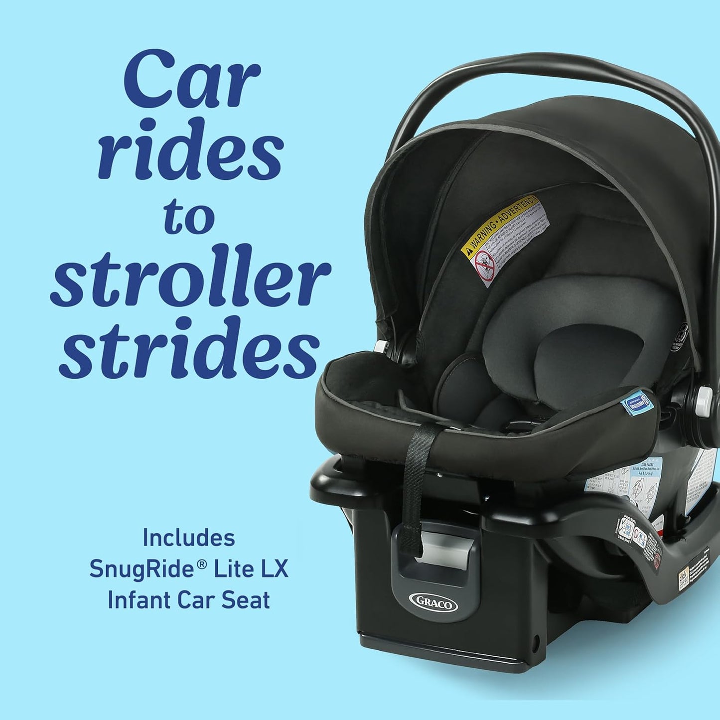 Graco Modes Pramette Travel System | Stroller & Car Seat Combo | 3-in-1 Stroller Modes | Includes Graco SnugRide 35 Infant Car Seat | Ellington