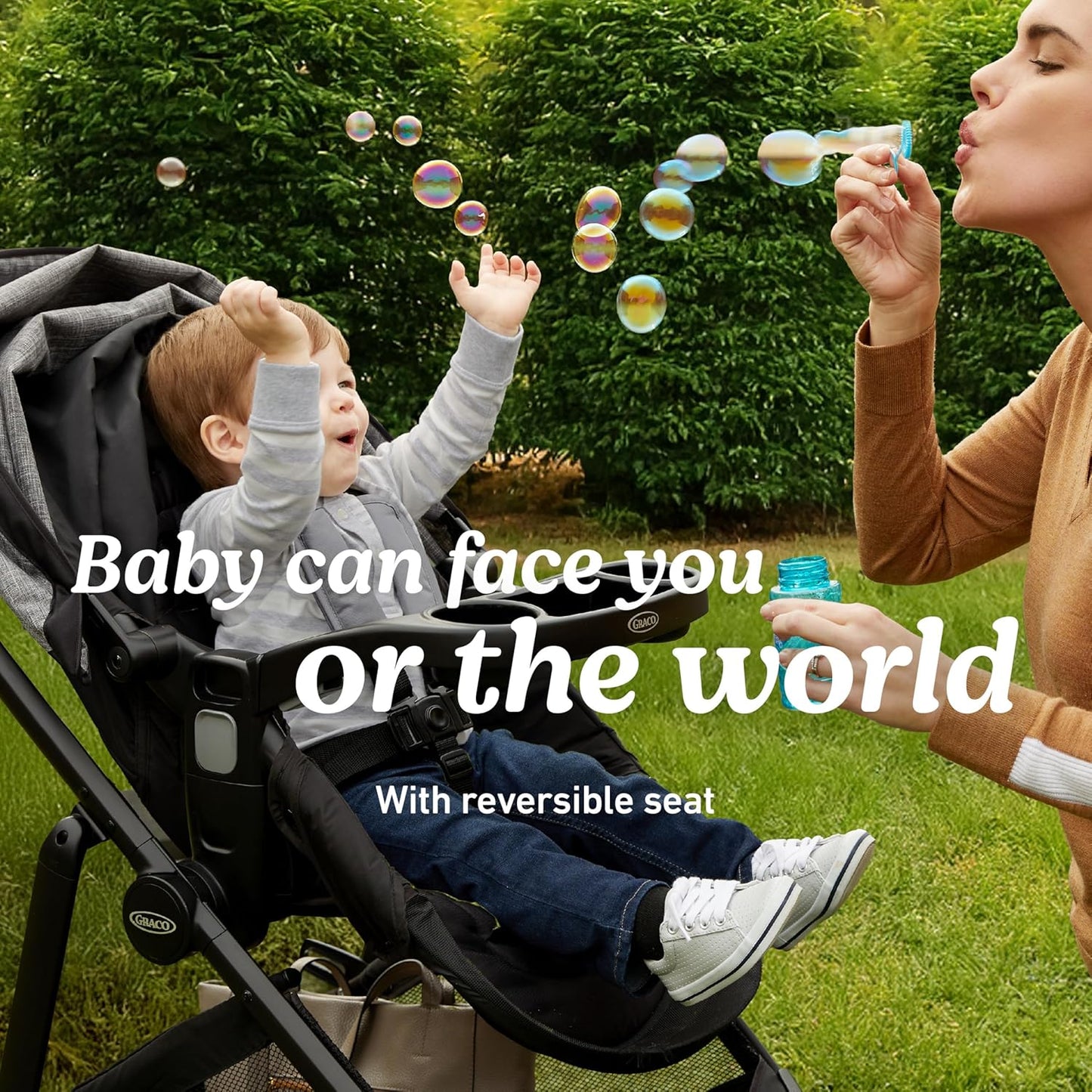 Graco Modes Pramette Travel System | Stroller & Car Seat Combo | 3-in-1 Stroller Modes | Includes Graco SnugRide 35 Infant Car Seat | Ellington